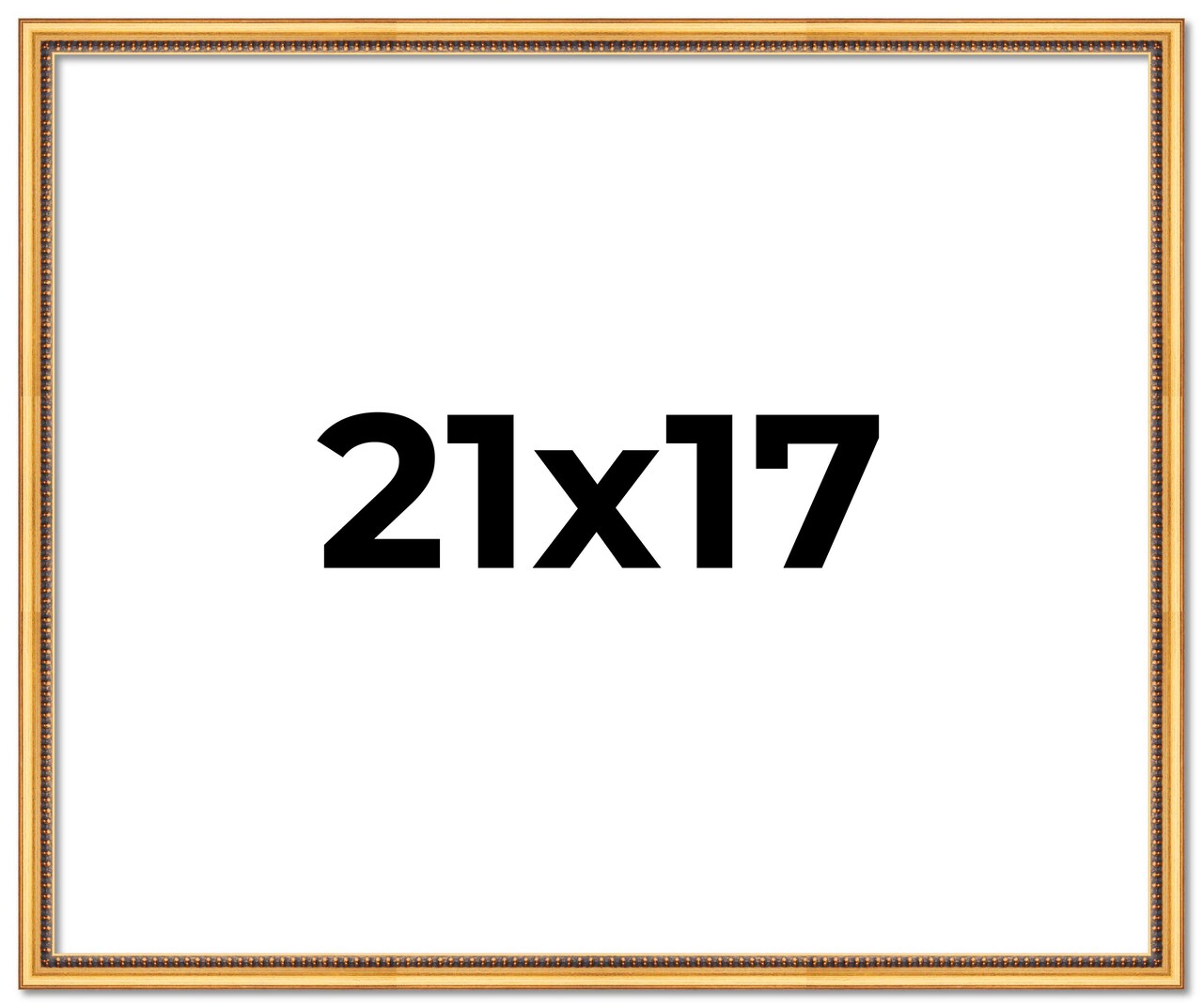21x17 Classic Modern Gold Picture Frame - UV Acrylic, Foam Board Backing, Hanging Hardware